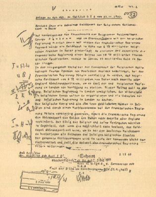 document gouddepot NBB van 1940