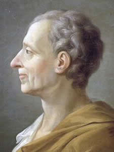 Retrato Charles-Louis de Secondat, barão de La Brède e de Montesquieu