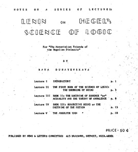 Front cover of the Notes on Lectures pamphlet